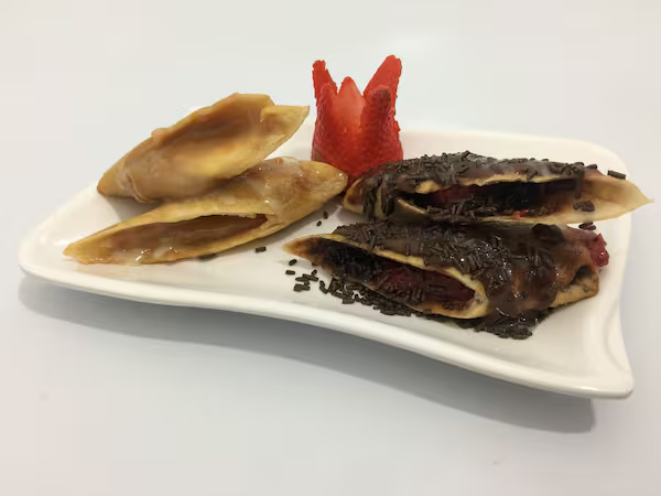 Banana frita com Nutella