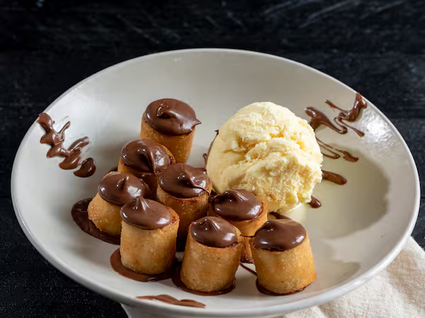 Banana haru com Nutella e sorvete